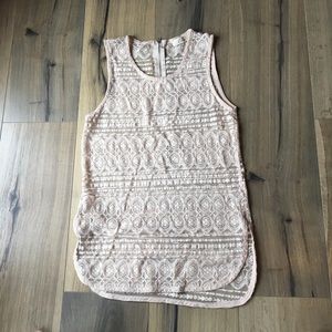 🌸 3/$20 ELODIE Lace Tank Top w/ 1/4 zip in Back